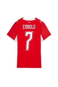Sveitsi Breel Embolo #7 Jalkapallovaatteet Naisten Kotipaita MM-kisat 2026 Lyhythihainen